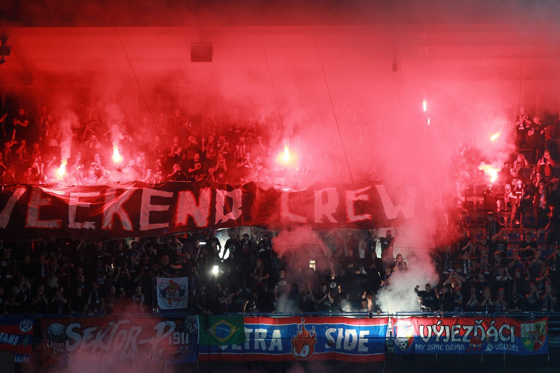 fotbal, Fortuna:Liga 2023/2024, Sparta - Plzeň, fanoušci Plzně