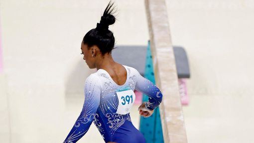 Americká gymnastka Simone Bilesová na OH 2024 v Paříži