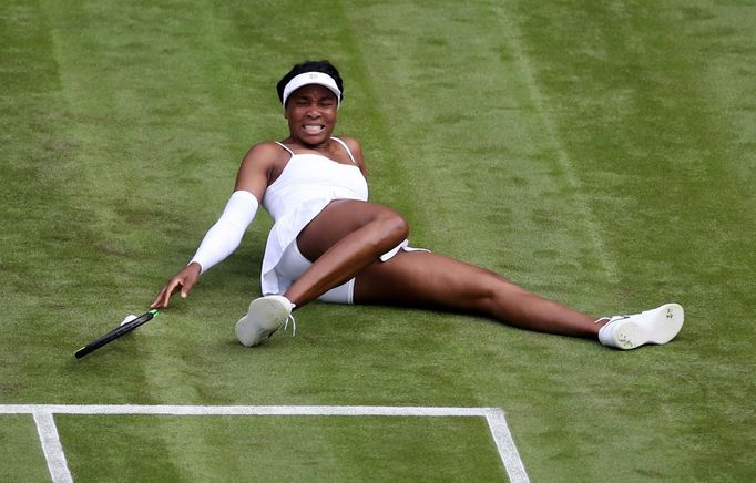 Venus Williamsová v prvním kole Wimbledonu.