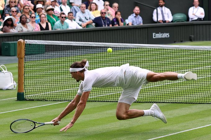 Alexander Zverev v utkání proti Arthurovi Rinderknechovi