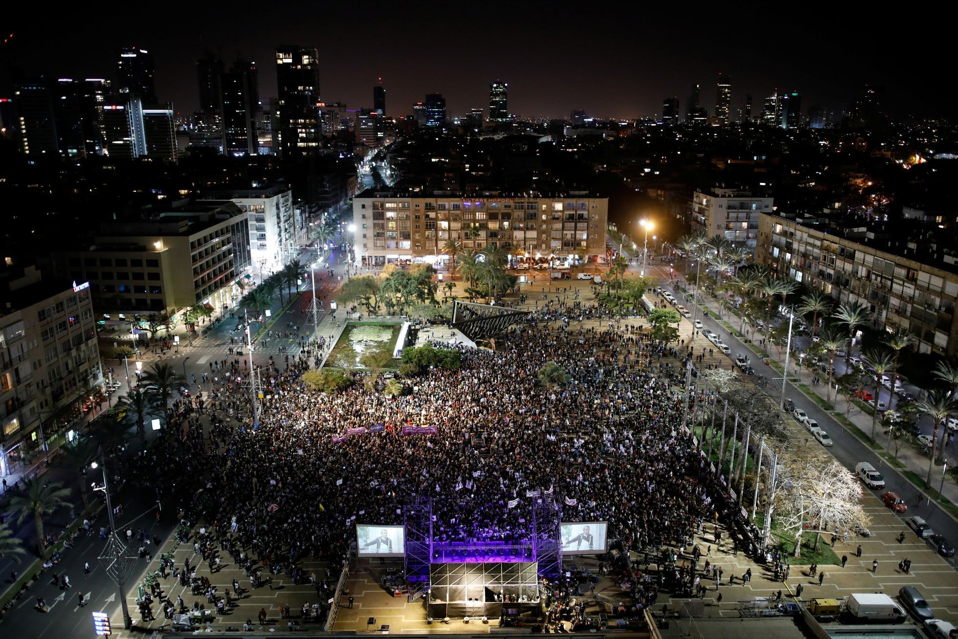 Protesty v Tel Avivu.