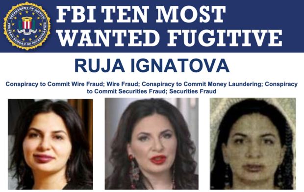Ruža Ignatovová na seznamu FBI.