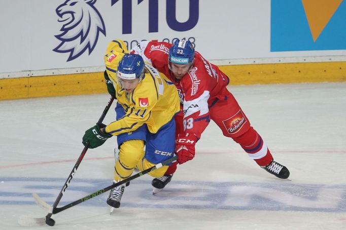 Jakub Nakládal v zápase Karjala Cupu Česko - Švédsko.