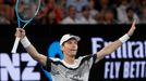 Tomáš Berdych se raduje z postupu do osmifinále Australian Open 2019