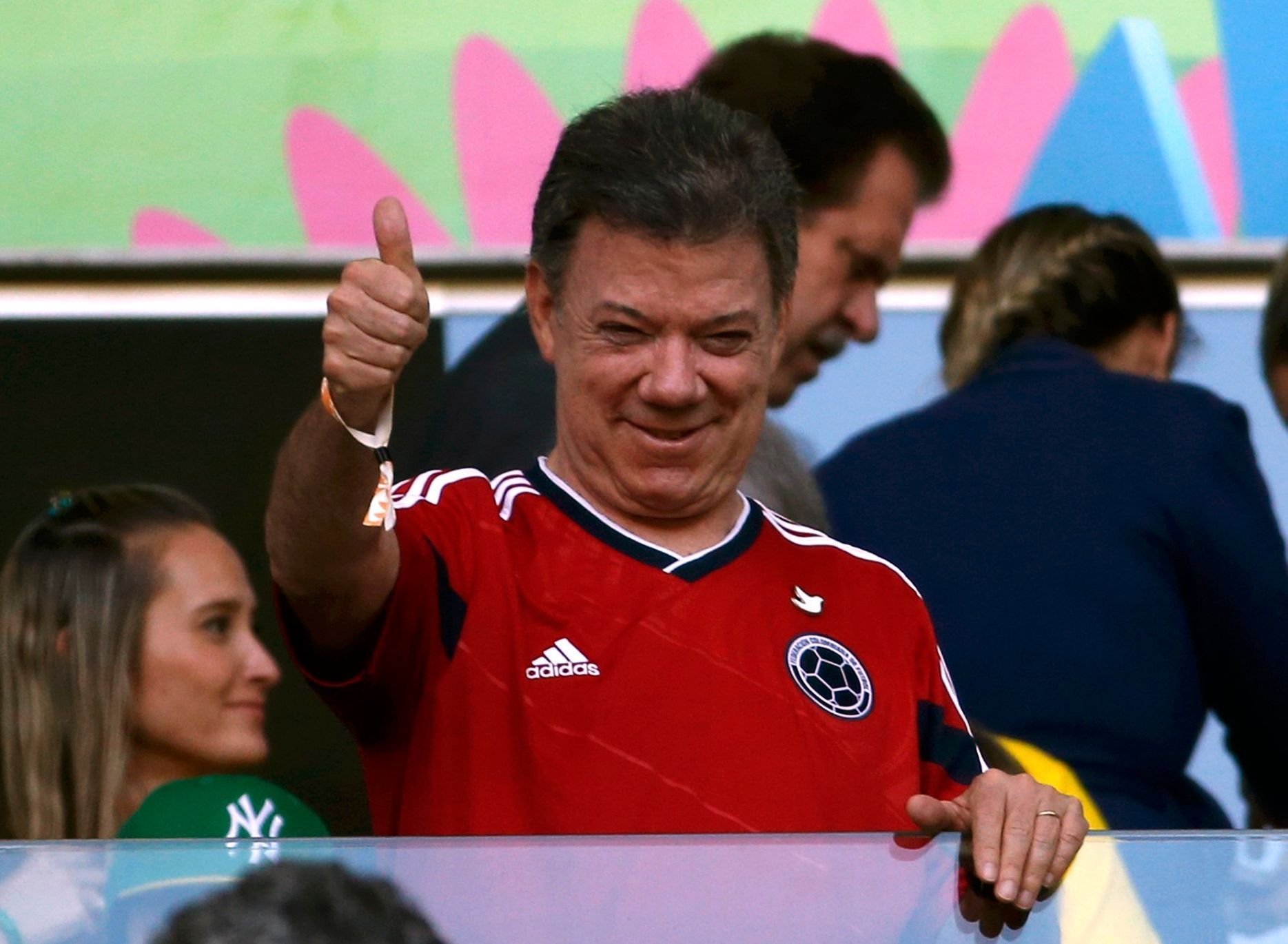 MS 2014, Brazílie-Kolumbie: kolumbijský prezident Juan Manuel Santos
