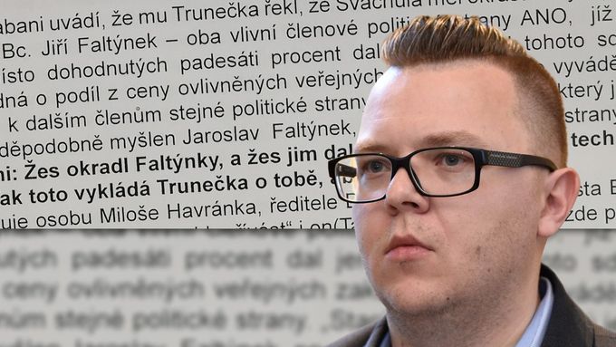 Jiří Faltýnek, syn druhého muže hnutí ANO Jaroslava Faltýnka.