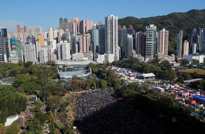 Protivládní demonstrace v Hongkongu