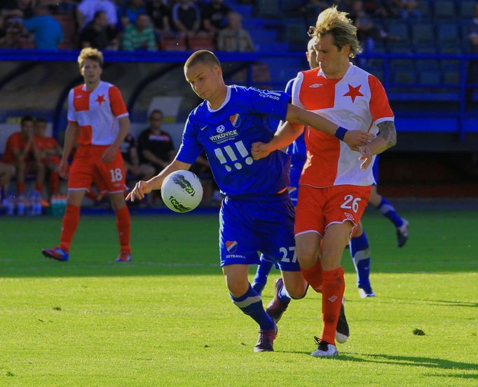 Baník - Slavia, momentky z utkání 29. kola Gambrinus ligy, v němž ostravský klub téměř jistě získal definitivu, pokud jde o záchranu v první lize.