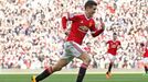 Manchester United's Ander Herrera celebrates scoring their third goal