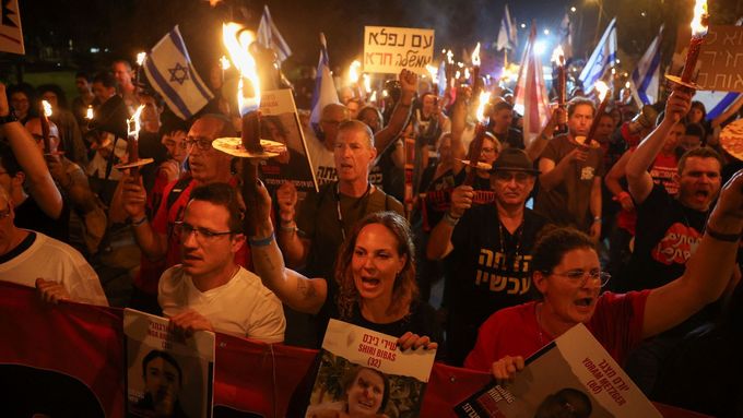 Demonstrace v Jeruzalémě proti izraelské vládě