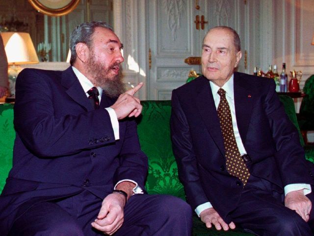 Fidel Castro a Francois Mitterrand
