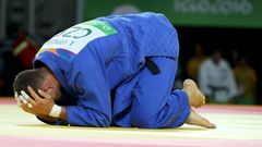 OH 2016, judo do 100 kg, semifinále: Lukáš Krpálek (v modrém)
