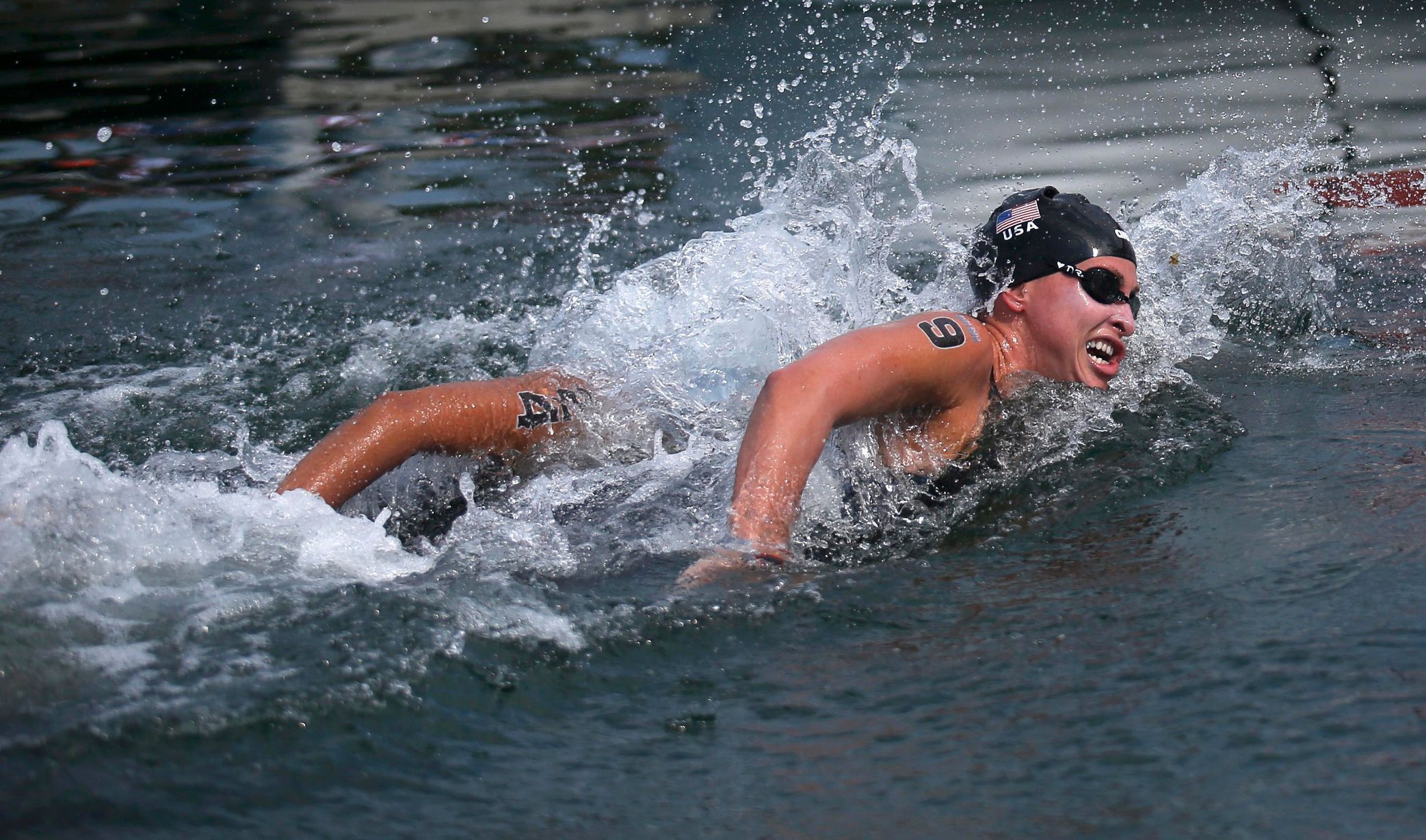 Američanka Haley Danita Andersonová na MS v plavání v Barceloně 2013
