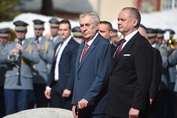 Prezidenti Miloš Zeman a Andrej Kiska