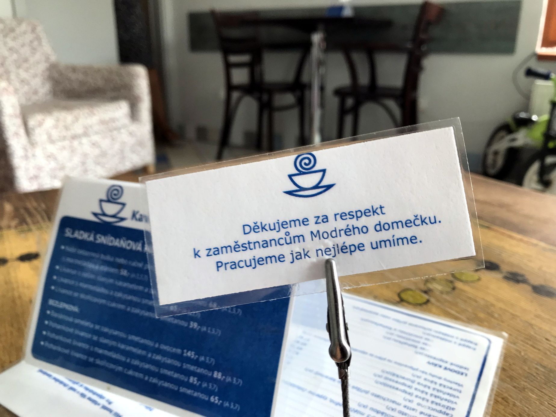 Kavárna Modrý domeček v Řevnicích u Prahy