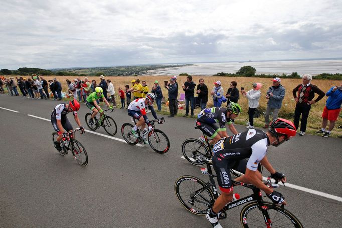 Tour de France 2016, 1. etapa: Jan Bárta (zcela vlevo)