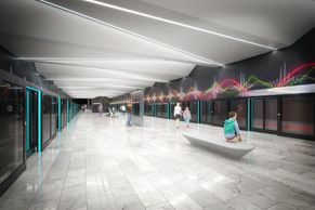 Obrazem: Další tři stanice metra D mění podobu. Oživí je geometrie i plíseň