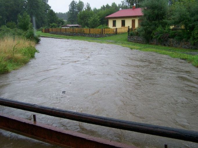 Říčka Mandava v Rumburku.