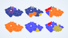 Krajské volby 2004 - 2024 časová osa