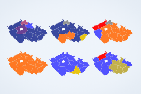 Oranžová i modrá republika. Kdo vládl v krajích a jak se Česko přebarvovalo?