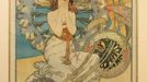 Alfons Mucha: Monaco Monte-Carlo. F. Champenois, Paříž, Francie, 1897, barevná litografie.