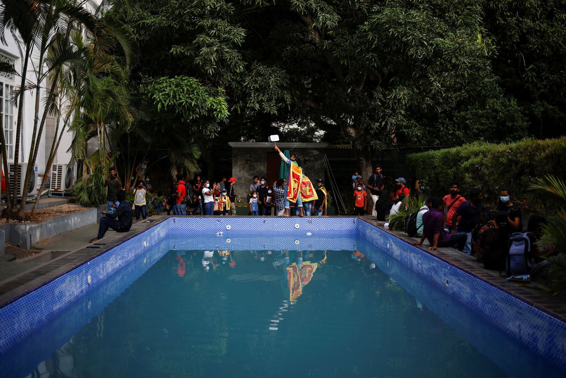 srí lanka protest prezidentský palác