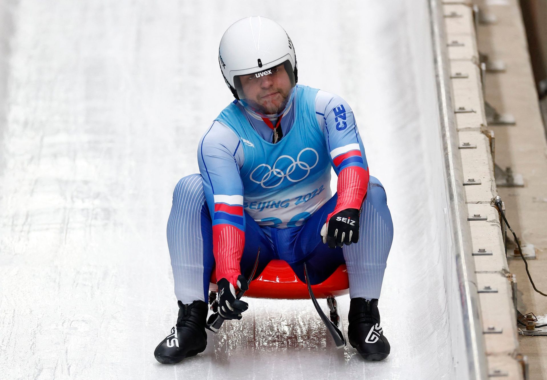 Michael Lejsek při olympijském závodě v Pekingu 2022