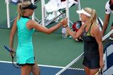 Caroline Wozniacká s Marií Šarapovovou na US Open
