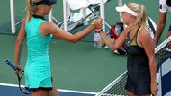 Caroline Wozniacká s Marií Šarapovovou na US Open