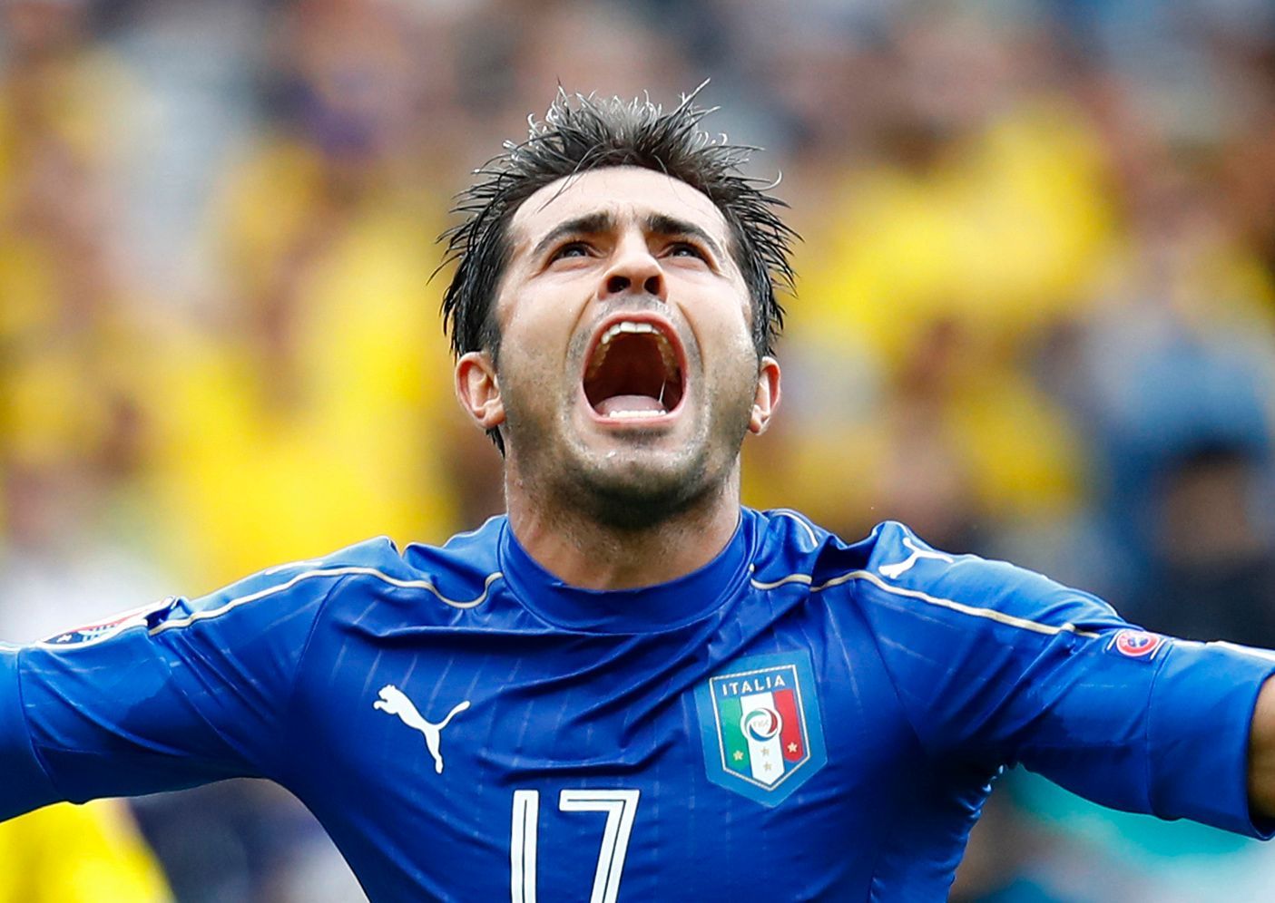 Euro 2016, Itálie-Švédsko: Eder slaví gól na 1:0