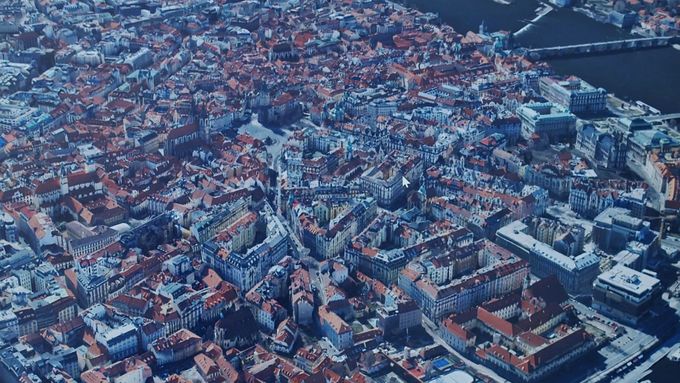 Šikmé letecké snímkování Prahy