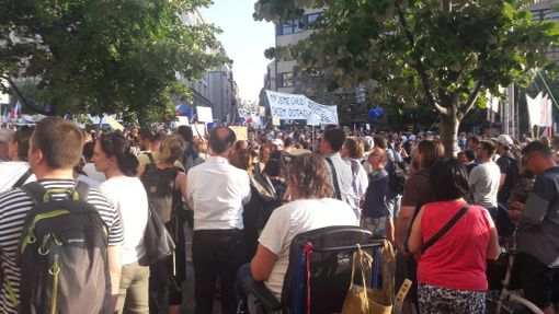 Z demonstrace proti Andreji Babišovi a Marii Benešové na Václavském náměstí v Praze, 4. 6. 2019.