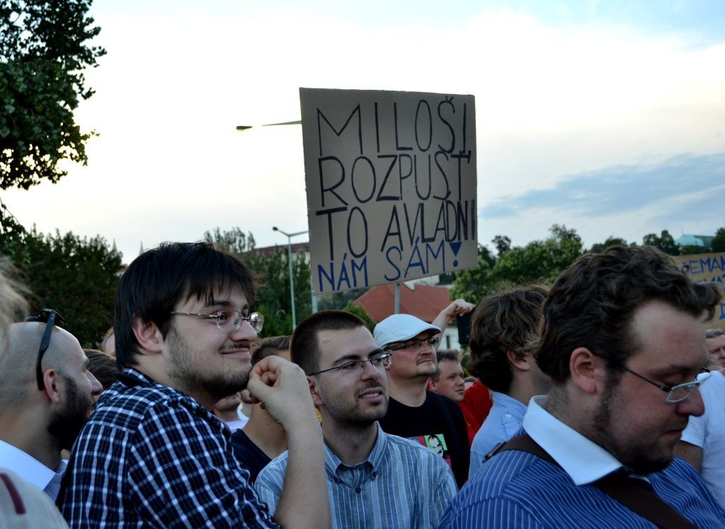 Demonstrace proti Rusnokově vládě
