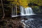 Vodopád Sgwd Ddwli Uchaf, Národní park Brecon Beacons, Wales