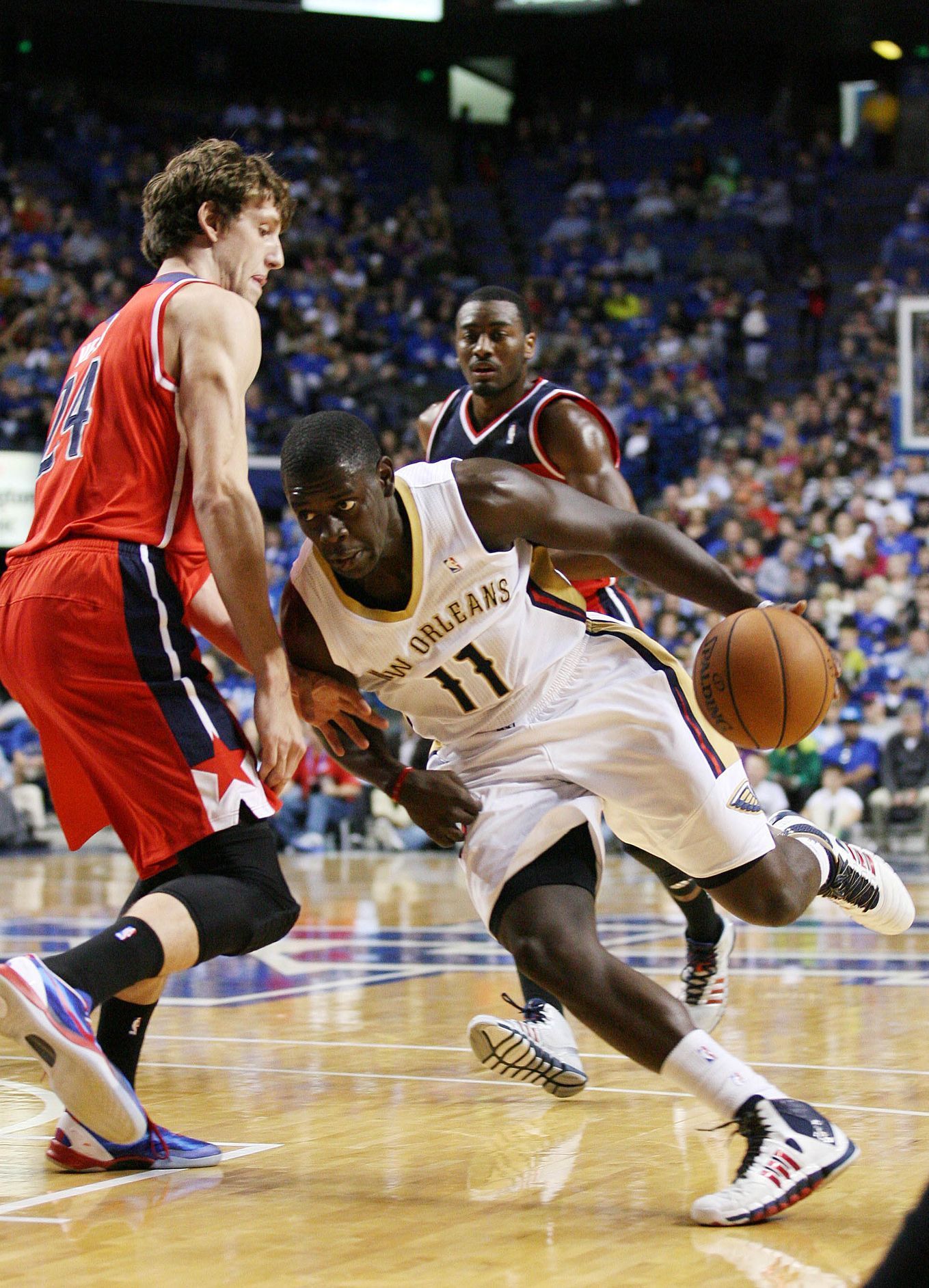 NBA:Washington Wizards vs New Orleans Pelicans (Holiday a Veselý)