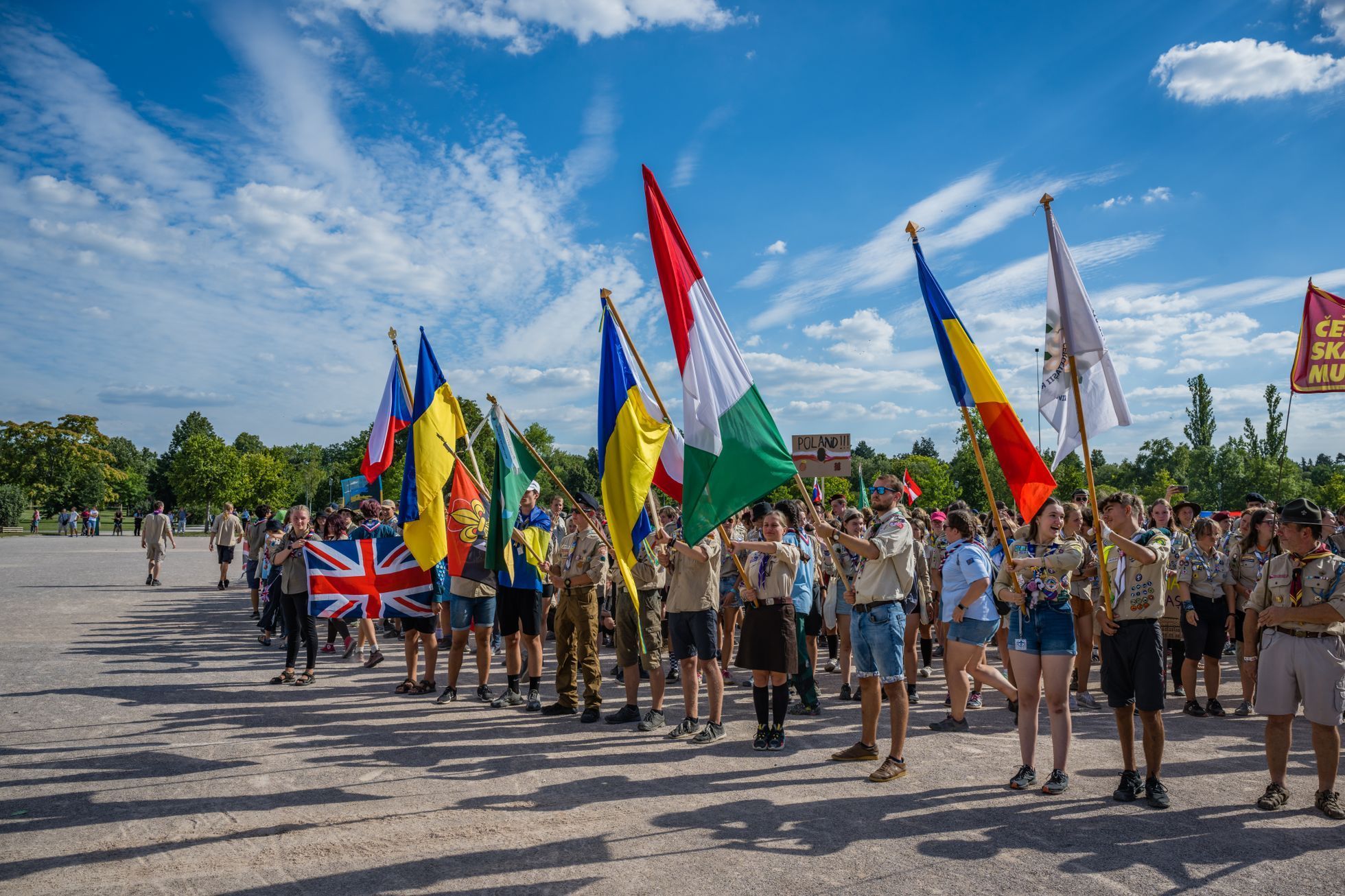 Středoevropské Jamboree skaut průvod