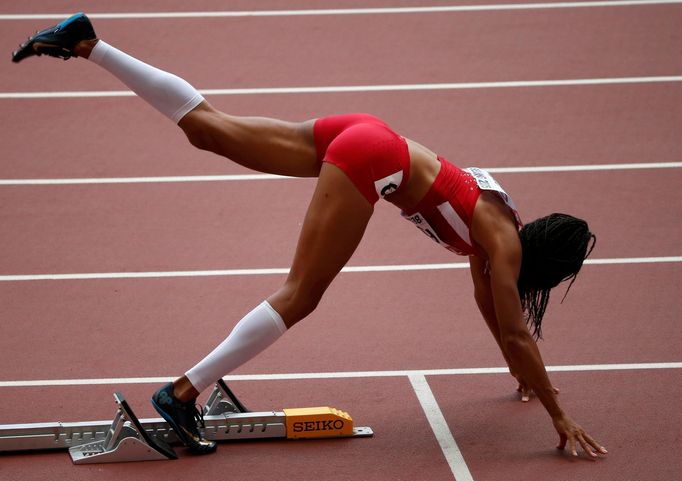 MS v atletice 2015, 400 m př. Ž:  Allyson Felixová, USA