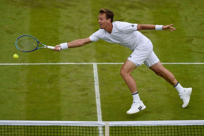 Tomáš Berdych v 1. kole Wimbledonu 2016.