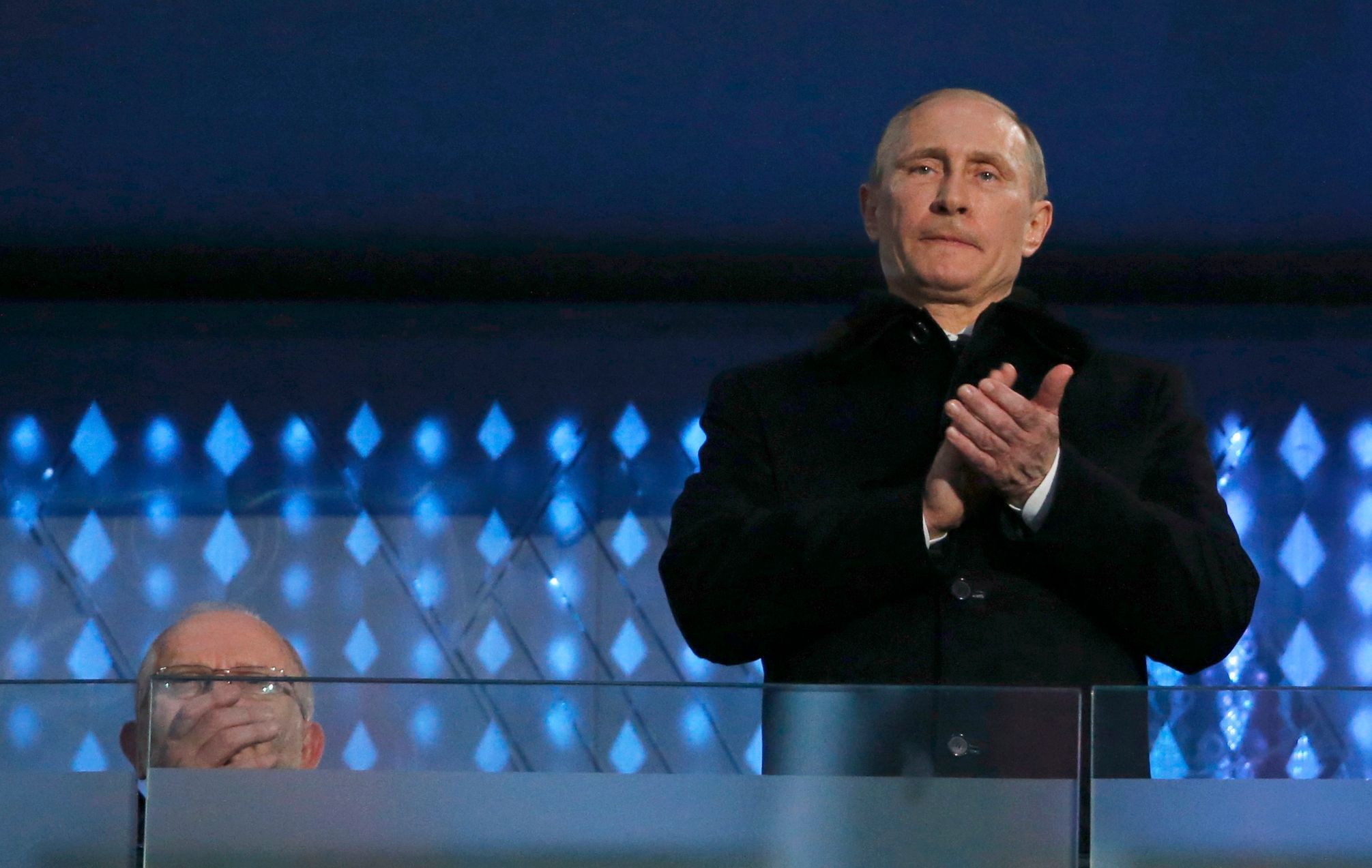 Paralympiáda Soči 2014: šéf Světového paralympijského výboru sir Philip Craven a ruský prezident Vladimir Putimn