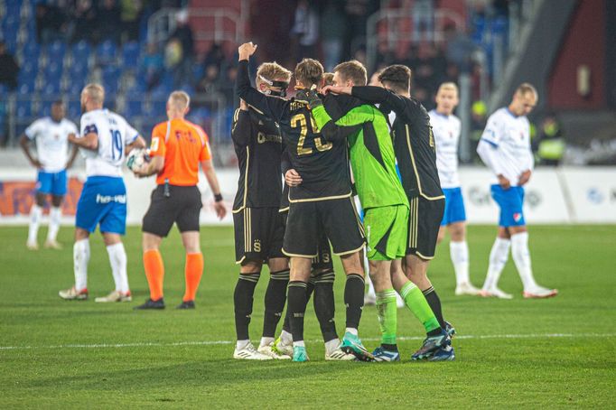 Baník - Sparta: Radost fotbalistů Sparty.