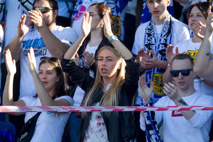 fotbal, Fortuna:Liga 2018/2019, Ostrava - Opava, fanynky Baníku