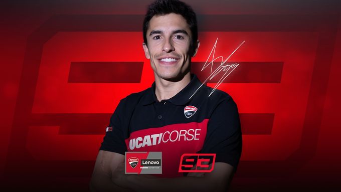 Marc Marquez v barvách továrního týmu Ducati