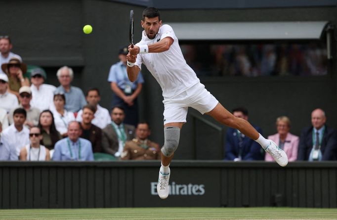 Novak Djokovič ve finále Wimbledonu