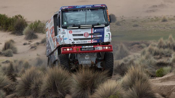 Aleš Loprais na trati Rallye Dakar.