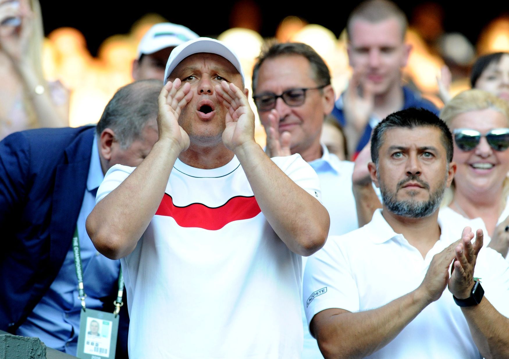 Slovenský trenér Marián Vajda na Wimbledonu 2018