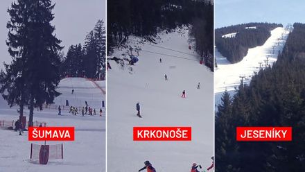 Sněhu je na českých horách stále dost. Oteplení lyžaře neodrazuje