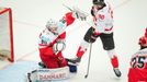 Frederik Dichow a Ryan O'Reilly ve čtvrtfinále MS 2025 Kanada - Dánsko