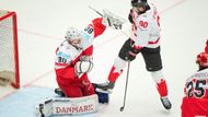 Frederik Dichow a Ryan O'Reilly ve čtvrtfinále MS 2025 Kanada - Dánsko