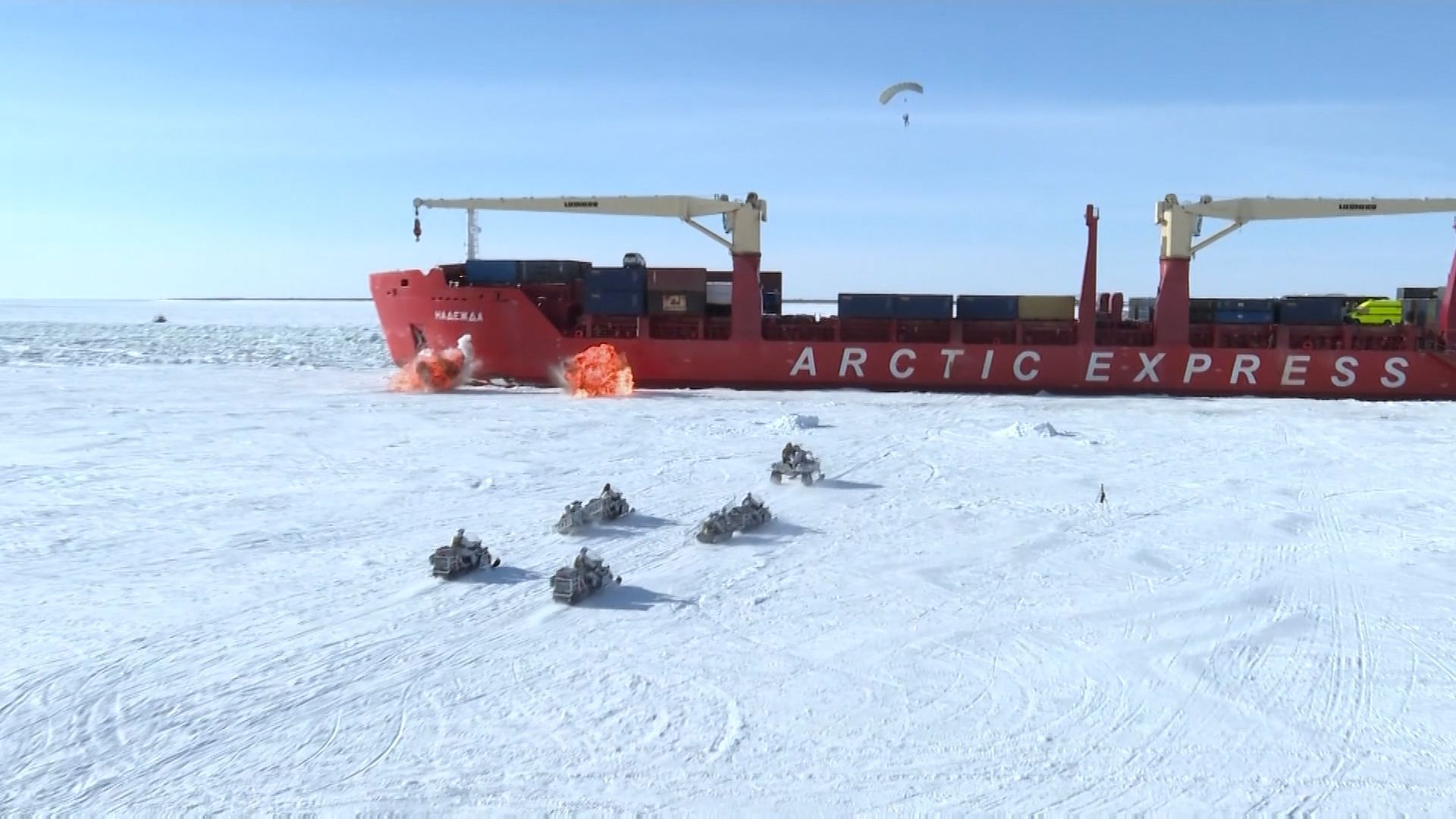 Ruské cvičení v Arktidě.