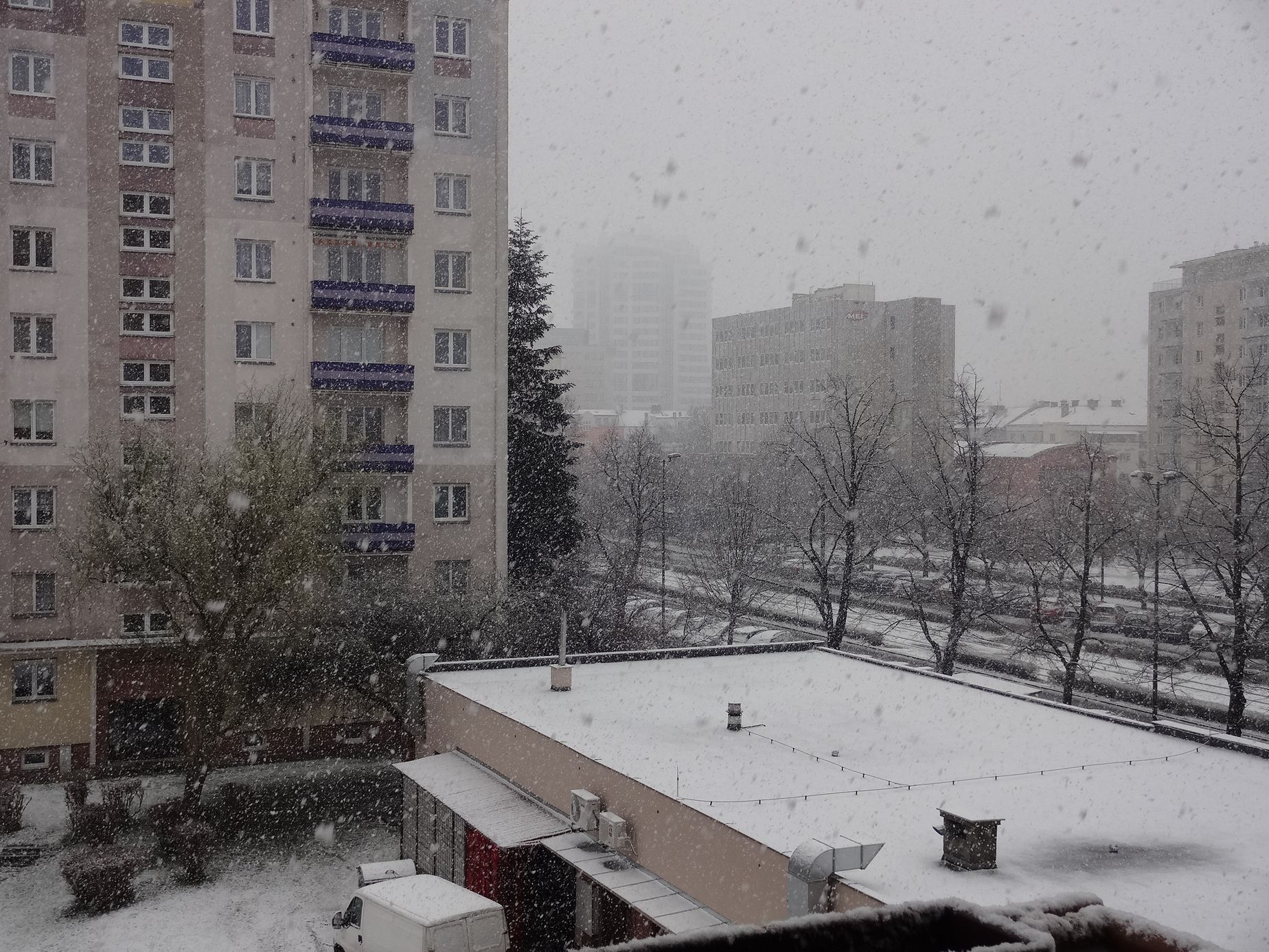 Sněžení 31. 3. 2015